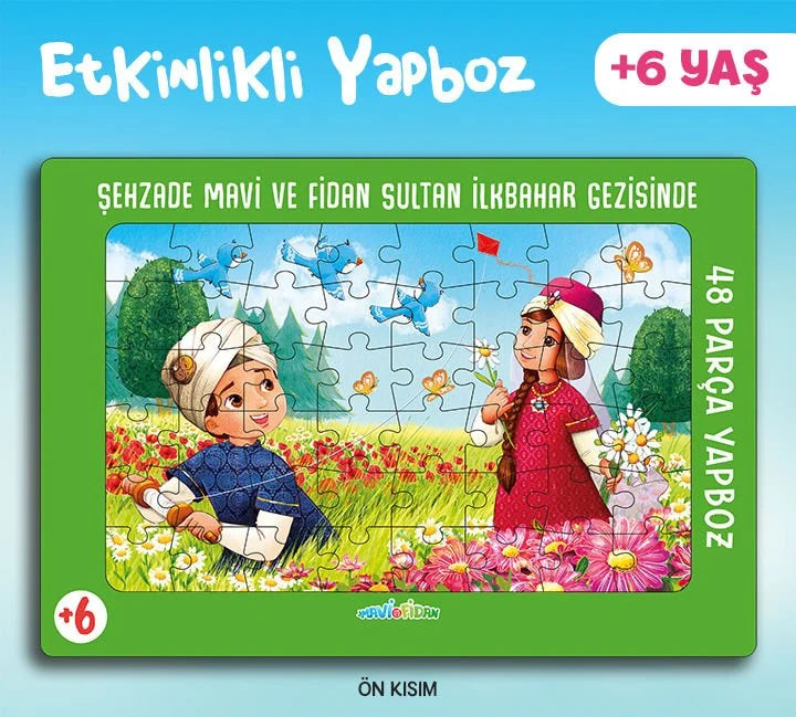 Şehzade Mavi ve Fidan Sultan İlkbahar Gezisinde +6 Yaş | Etkinlikli Yapboz | Puzzle