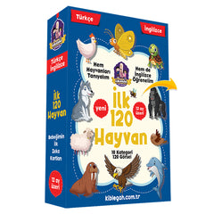 İlk 120 Hayvan (Türkçe - İngilizce) Eğitim Seti