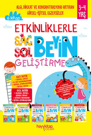 Etkinliklerle Sağ Beyin Sol Beyin Geliştirme (3-4 Yaş) – 6’lı Set